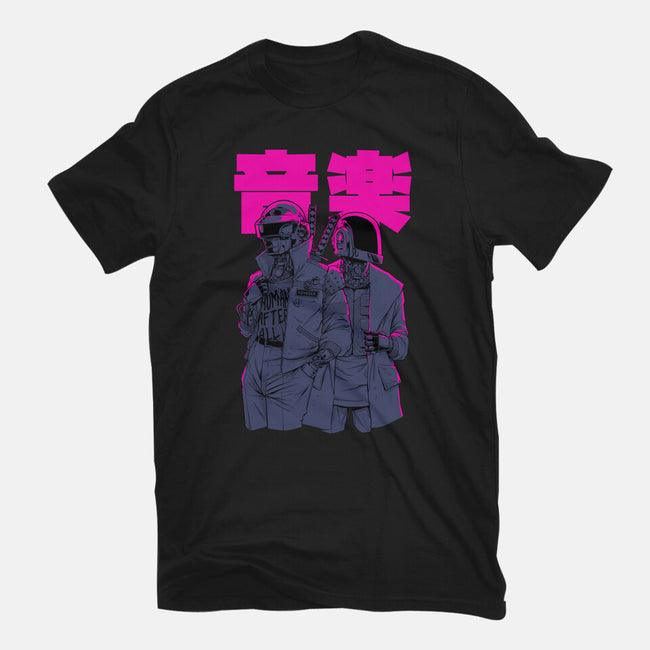 Daft Cyberpunk-womens fitted tee-Hafaell