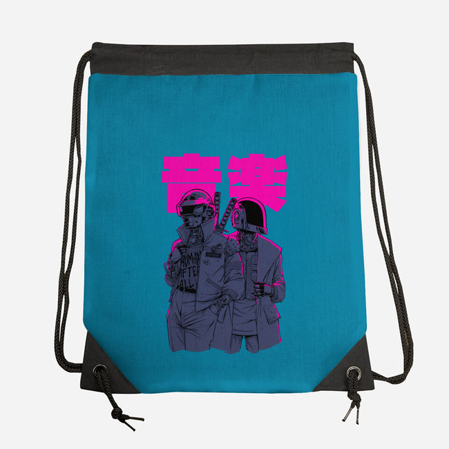 Daft Cyberpunk-none drawstring bag-Hafaell