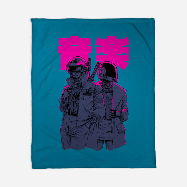 Daft Cyberpunk-none fleece blanket-Hafaell