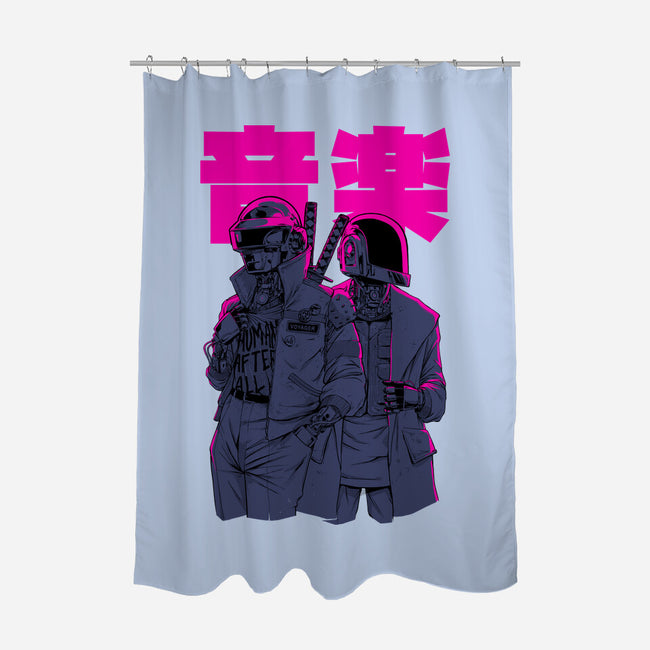 Daft Cyberpunk-none polyester shower curtain-Hafaell