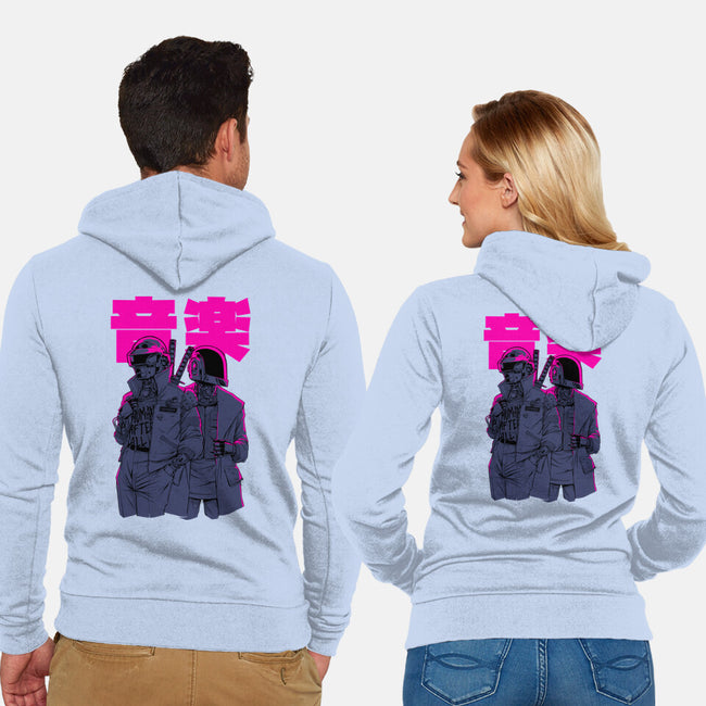 Daft Cyberpunk-unisex zip-up sweatshirt-Hafaell