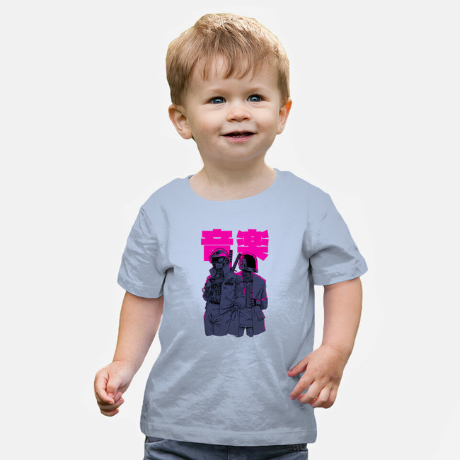 Daft Cyberpunk-baby basic tee-Hafaell