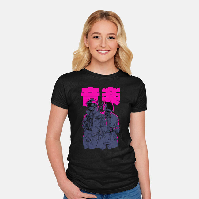 Daft Cyberpunk-womens fitted tee-Hafaell
