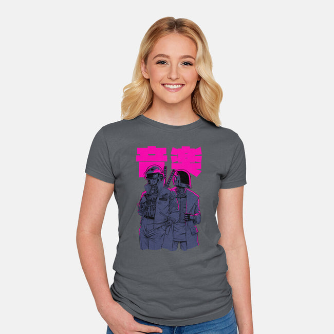 Daft Cyberpunk-womens fitted tee-Hafaell