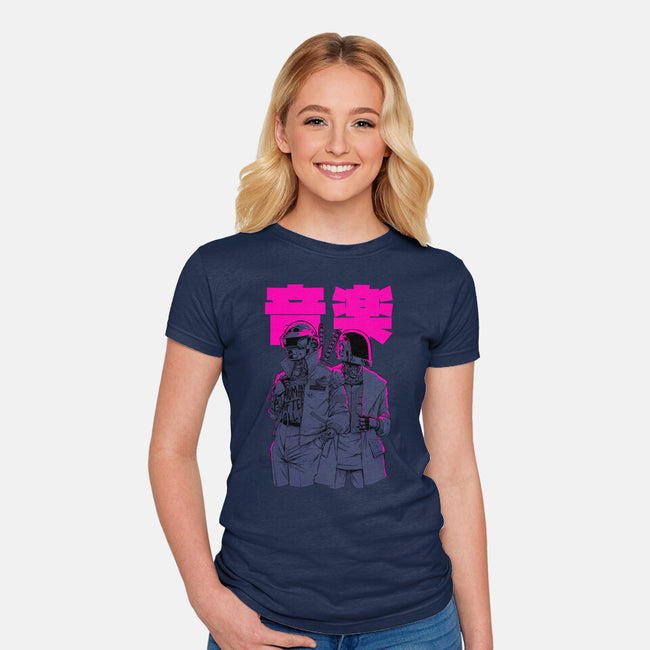 Daft Cyberpunk-womens fitted tee-Hafaell