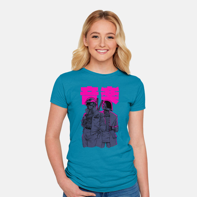 Daft Cyberpunk-womens fitted tee-Hafaell