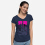 Daft Cyberpunk-womens v-neck tee-Hafaell