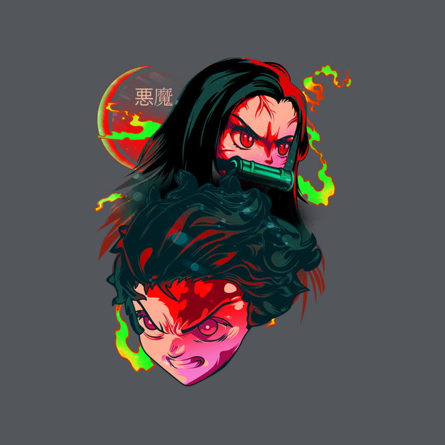 Demon Slayer Siblings-none polyester shower curtain-heydale