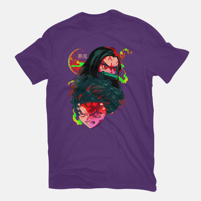 Demon Slayer Siblings-womens fitted tee-heydale