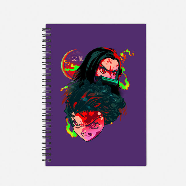 Demon Slayer Siblings-none dot grid notebook-heydale