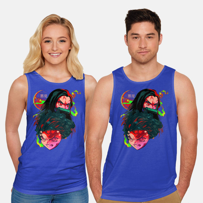 Demon Slayer Siblings-unisex basic tank-heydale