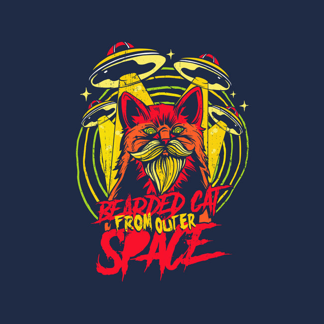 Bearded Cat From Outer Space-womens basic tee-Paul Hmus