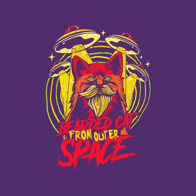 Bearded Cat From Outer Space-none removable cover w insert throw pillow-Paul Hmus