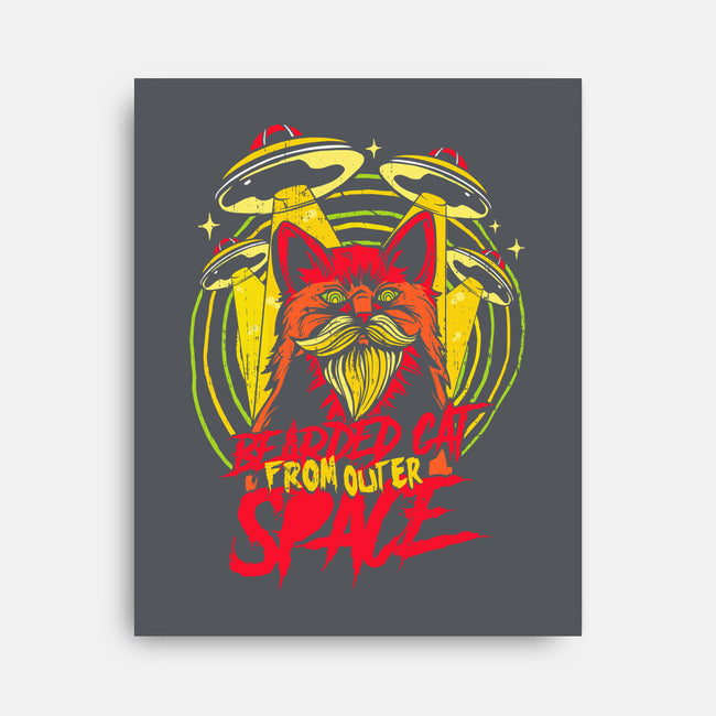 Bearded Cat From Outer Space-none stretched canvas-Paul Hmus
