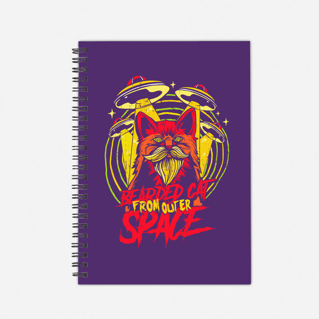 Bearded Cat From Outer Space-none dot grid notebook-Paul Hmus