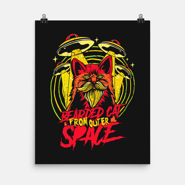 Bearded Cat From Outer Space-none matte poster-Paul Hmus