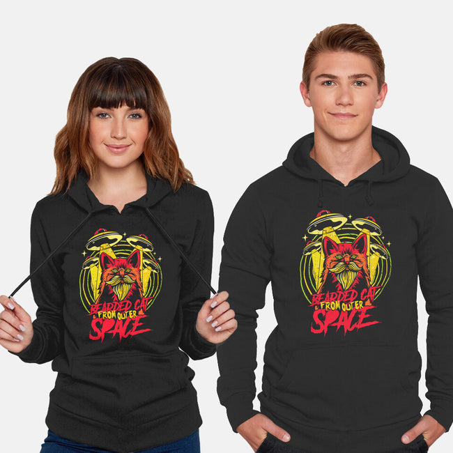 Bearded Cat From Outer Space-unisex pullover sweatshirt-Paul Hmus