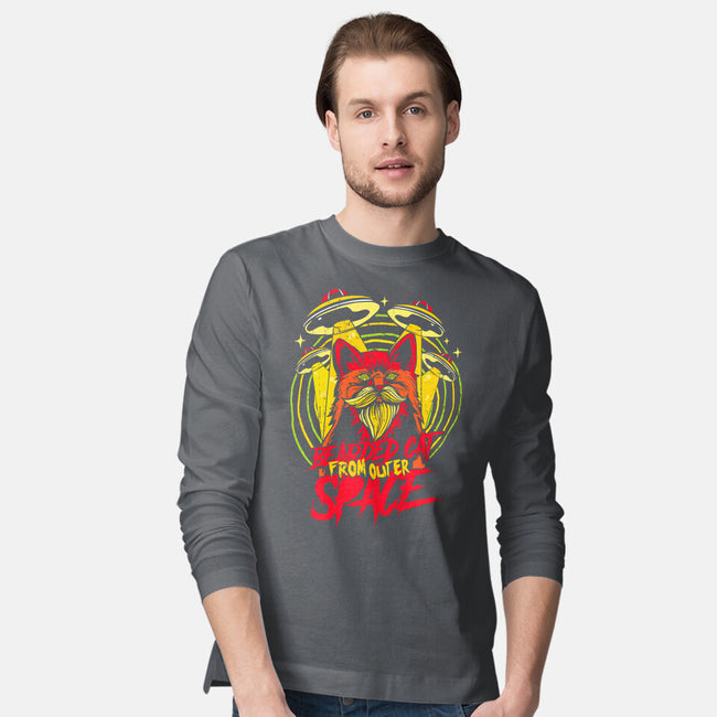 Bearded Cat From Outer Space-mens long sleeved tee-Paul Hmus