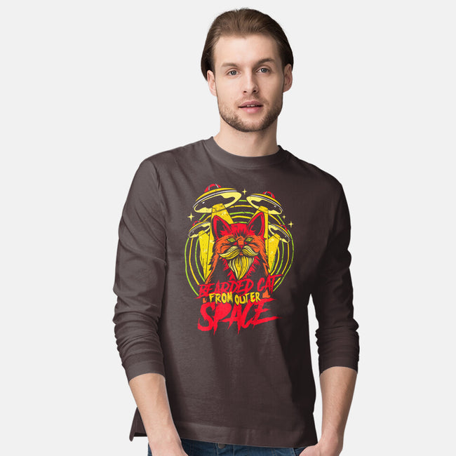 Bearded Cat From Outer Space-mens long sleeved tee-Paul Hmus