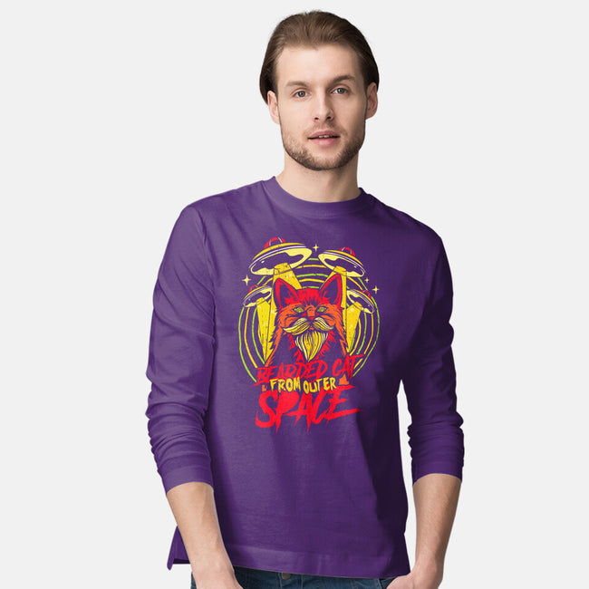 Bearded Cat From Outer Space-mens long sleeved tee-Paul Hmus