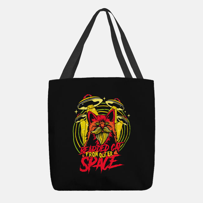 Bearded Cat From Outer Space-none basic tote-Paul Hmus
