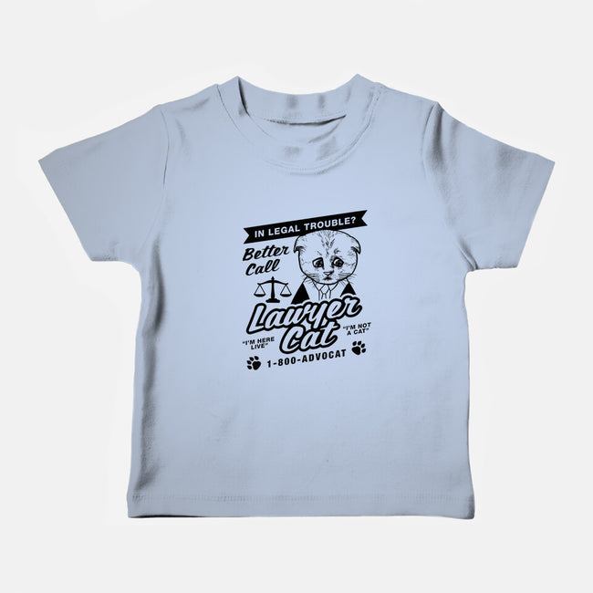 Better Call Lawyer Cat-baby basic tee-dumbshirts