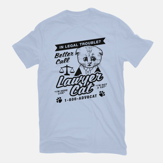 Better Call Lawyer Cat-mens basic tee-dumbshirts