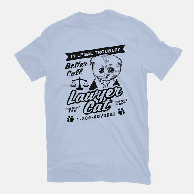 Better Call Lawyer Cat-womens basic tee-dumbshirts