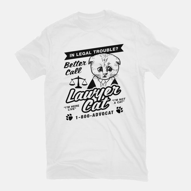 Better Call Lawyer Cat-womens basic tee-dumbshirts