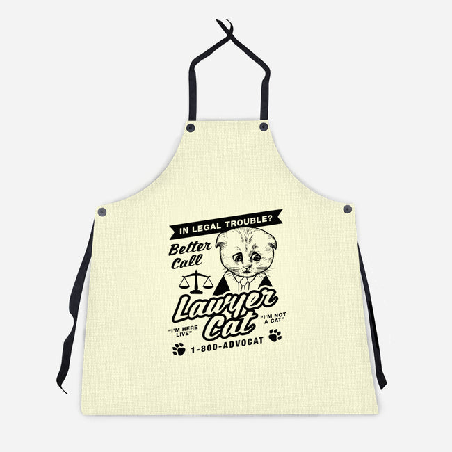 Better Call Lawyer Cat-unisex kitchen apron-dumbshirts