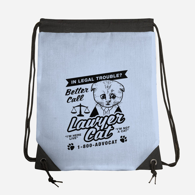 Better Call Lawyer Cat-none drawstring bag-dumbshirts