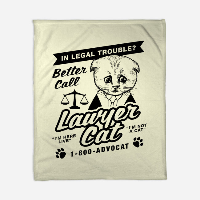 Better Call Lawyer Cat-none fleece blanket-dumbshirts