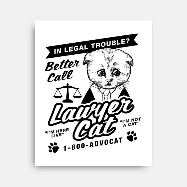 Better Call Lawyer Cat-none stretched canvas-dumbshirts