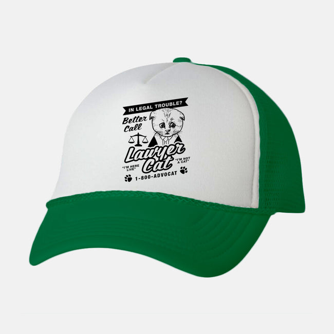 Better Call Lawyer Cat-unisex trucker hat-dumbshirts