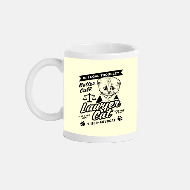 Better Call Lawyer Cat-none glossy mug-dumbshirts
