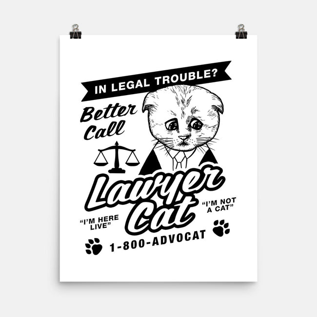 Better Call Lawyer Cat-none matte poster-dumbshirts