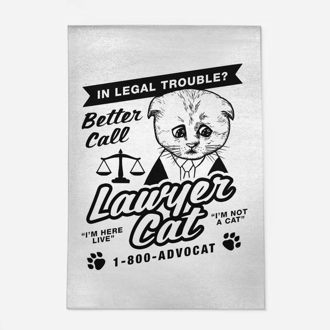 Better Call Lawyer Cat-none outdoor rug-dumbshirts