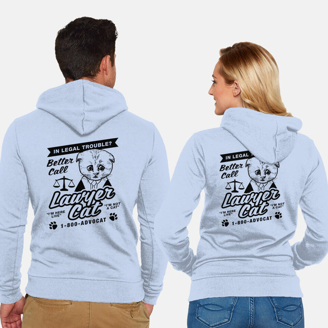 Better Call Lawyer Cat-unisex zip-up sweatshirt-dumbshirts