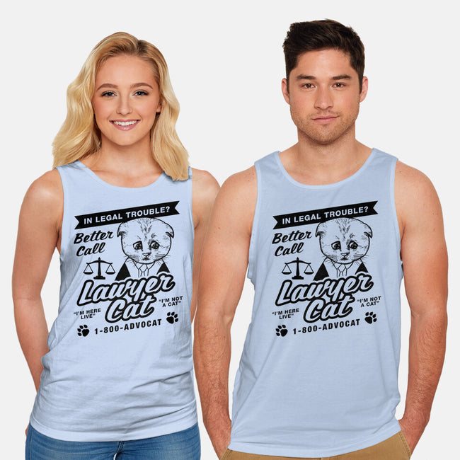 Better Call Lawyer Cat-unisex basic tank-dumbshirts