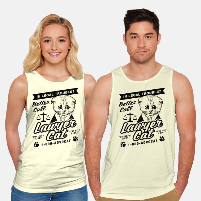 Better Call Lawyer Cat-unisex basic tank-dumbshirts