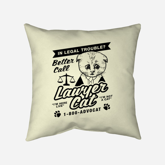 Better Call Lawyer Cat-none removable cover w insert throw pillow-dumbshirts