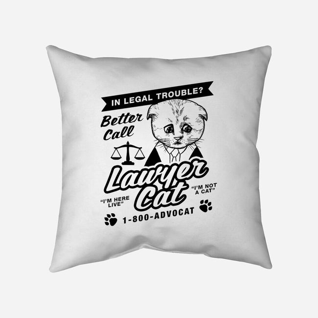 Better Call Lawyer Cat-none removable cover throw pillow-dumbshirts
