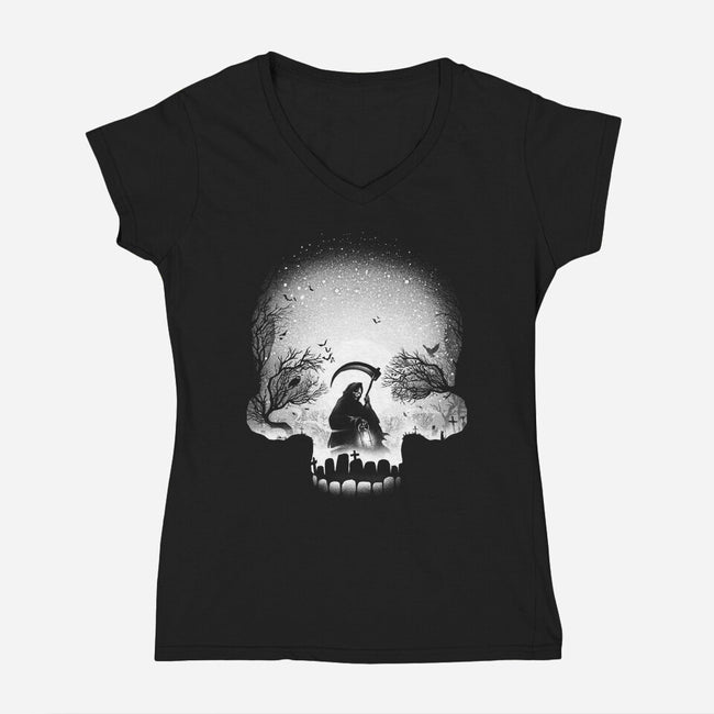 The Death-womens v-neck tee-alemaglia