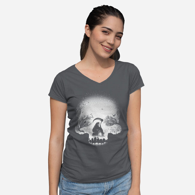 The Death-womens v-neck tee-alemaglia