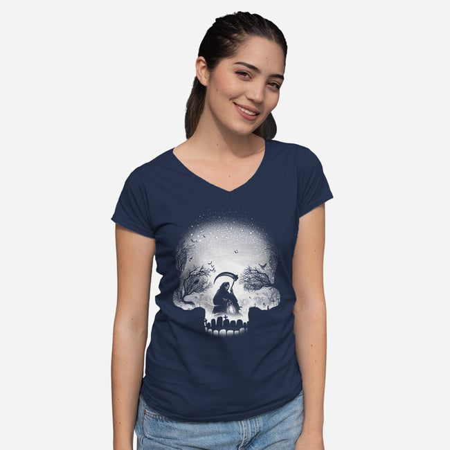 The Death-womens v-neck tee-alemaglia