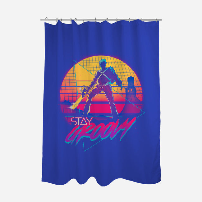 Stay Groovy-none polyester shower curtain-Getsousa!