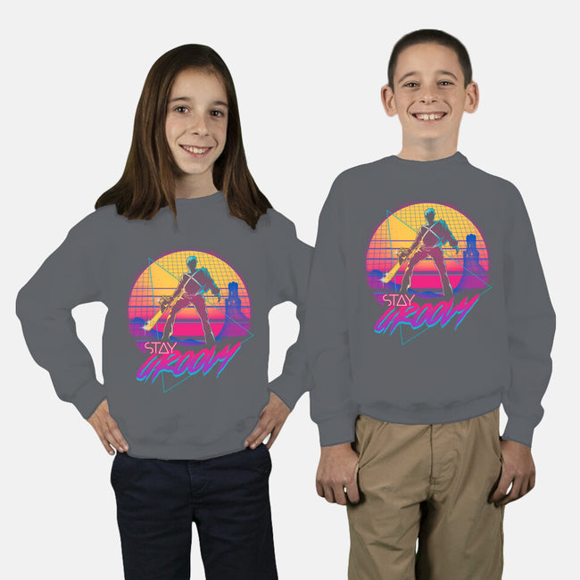 Stay Groovy-youth crew neck sweatshirt-Getsousa!