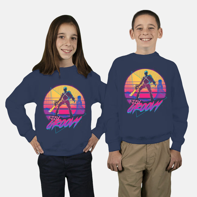 Stay Groovy-youth crew neck sweatshirt-Getsousa!