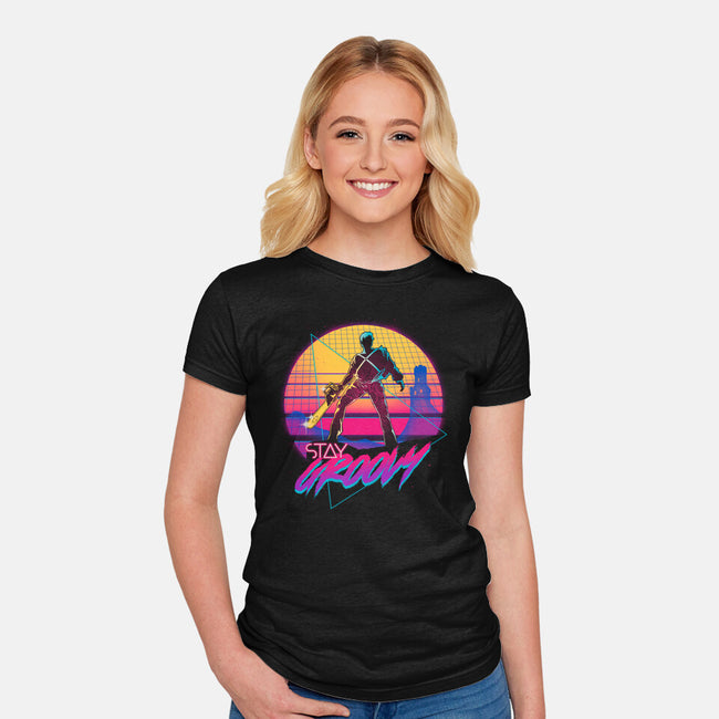 Stay Groovy-womens fitted tee-Getsousa!