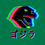 Glitchzilla-none removable cover w insert throw pillow-Rogelio